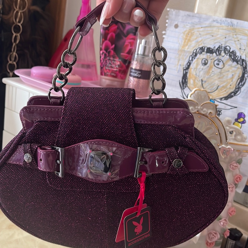 Playboy Sparkle Purple Clutch